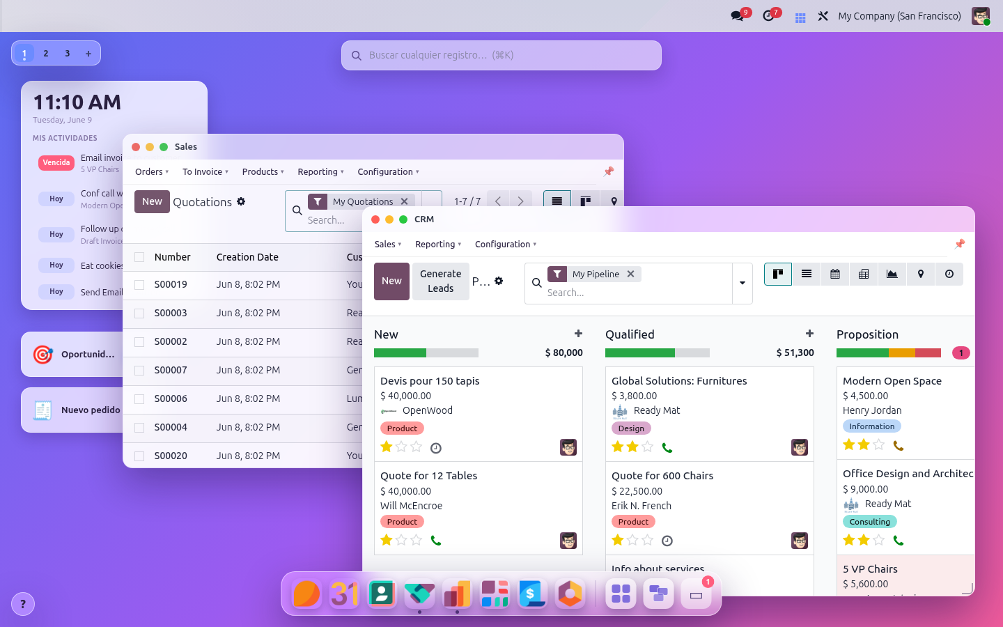The Vizum desktop